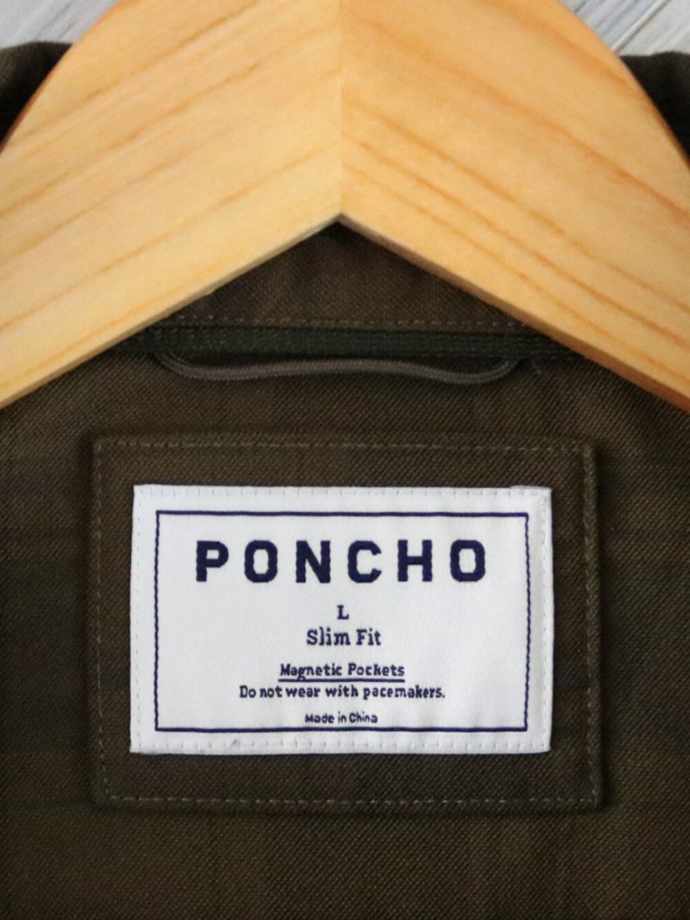 Poncho 'The Telluride' Men Performance Flannel Size L Green Plaid Slim-Fit Shirt - Picture 3 of 6